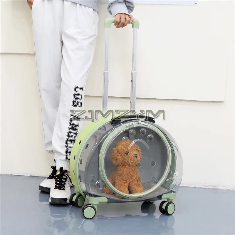 Pet Carrier Backpack Trolley Case, Bubble Backpack Carrier, Cats and Puppies for Travel, Hiking, Walking & Outdoor
