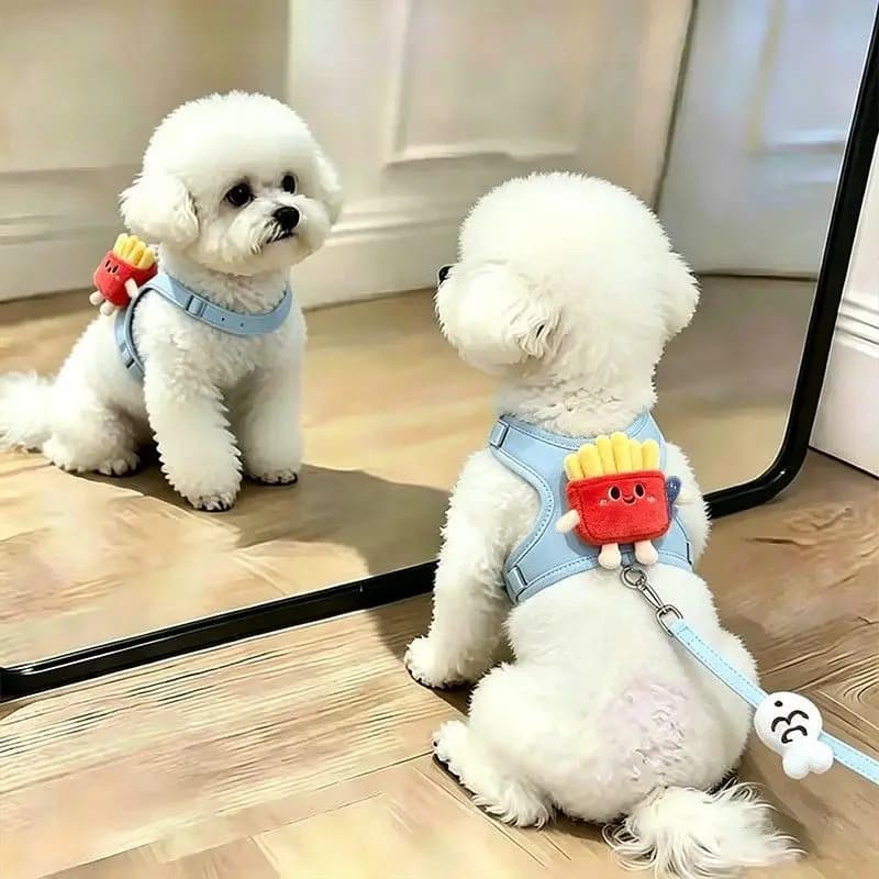 Small Dog Plush Harness Vest