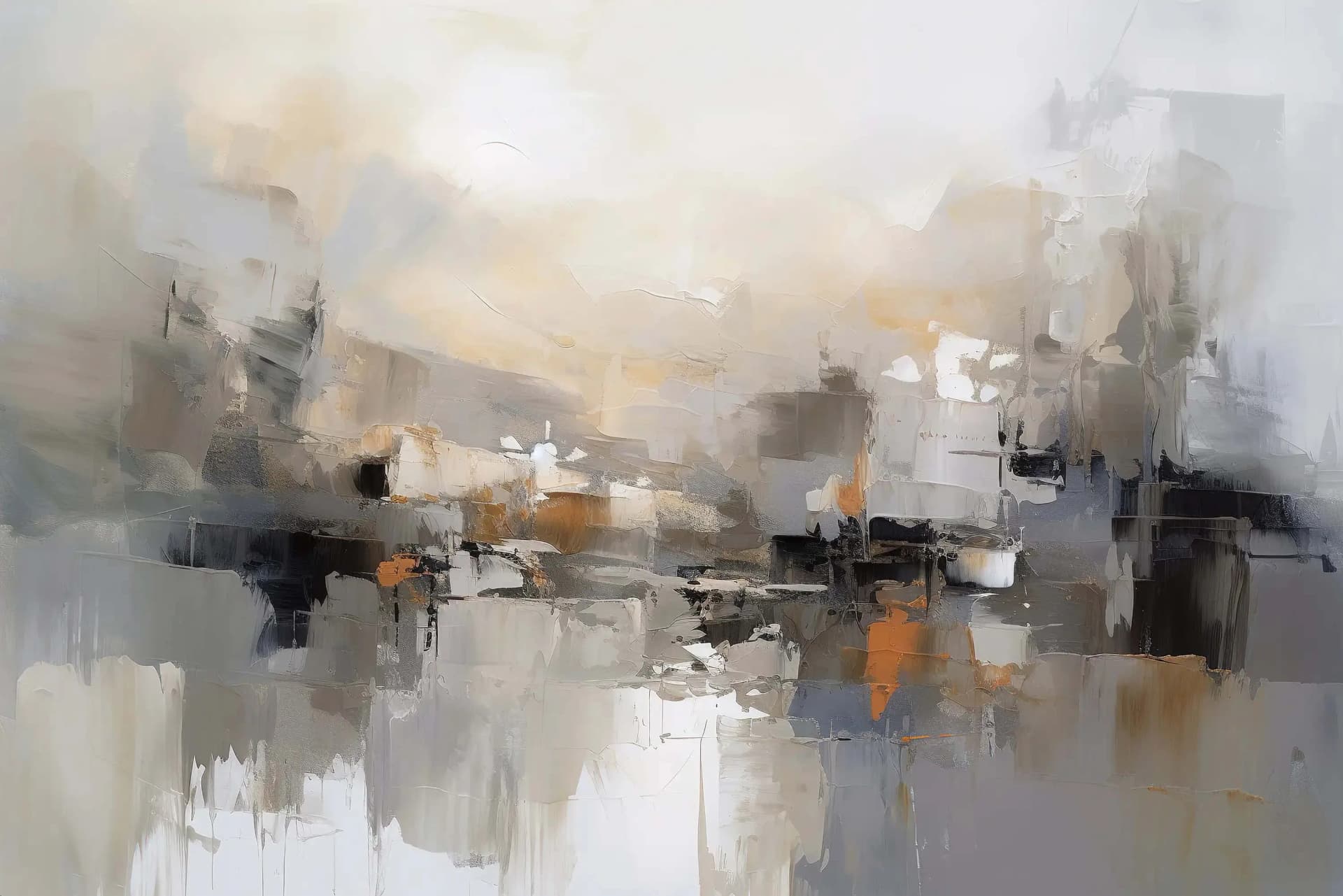 Abstract Matte Oil Painting Canvas Print