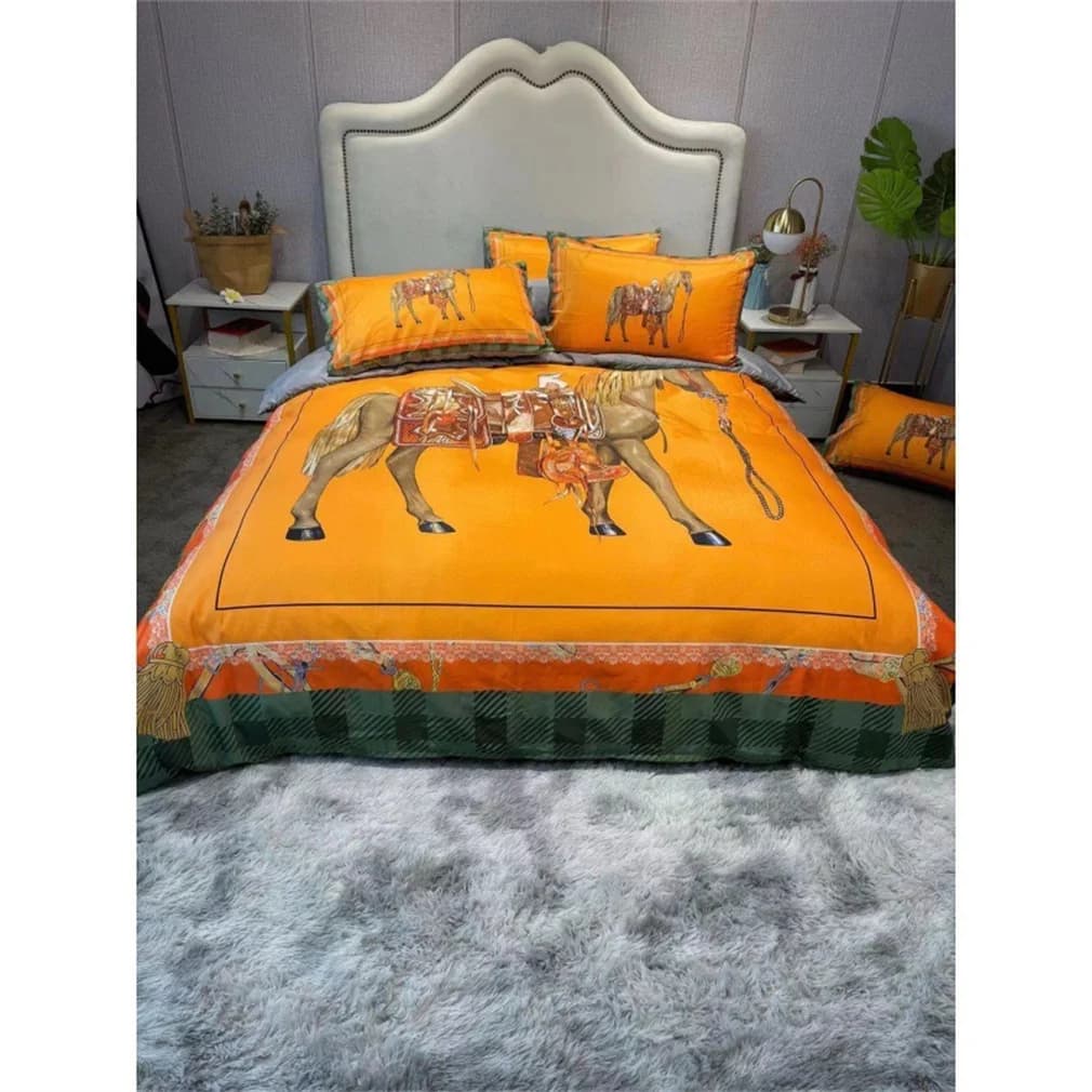 Microfiber Embroidery Bedding Set with Duvet Cover