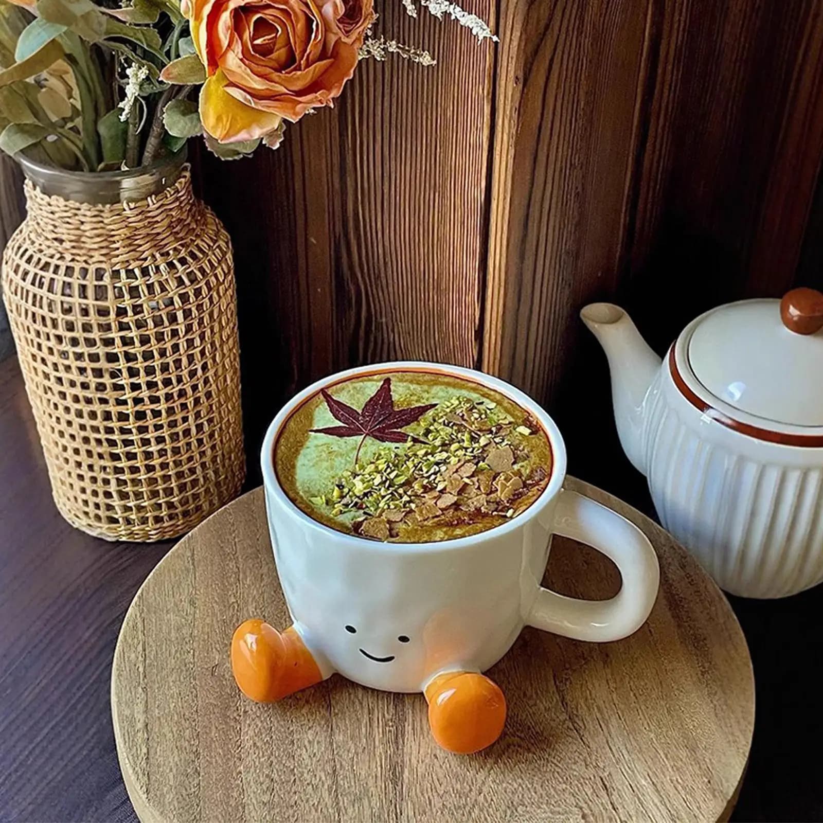Funny Coffee Mug Adorable Home Kitchen Drinkware Ceramic Funny Coffee Cup for Wine Latte Water Hot Cocoa Cold Hot Drinks
