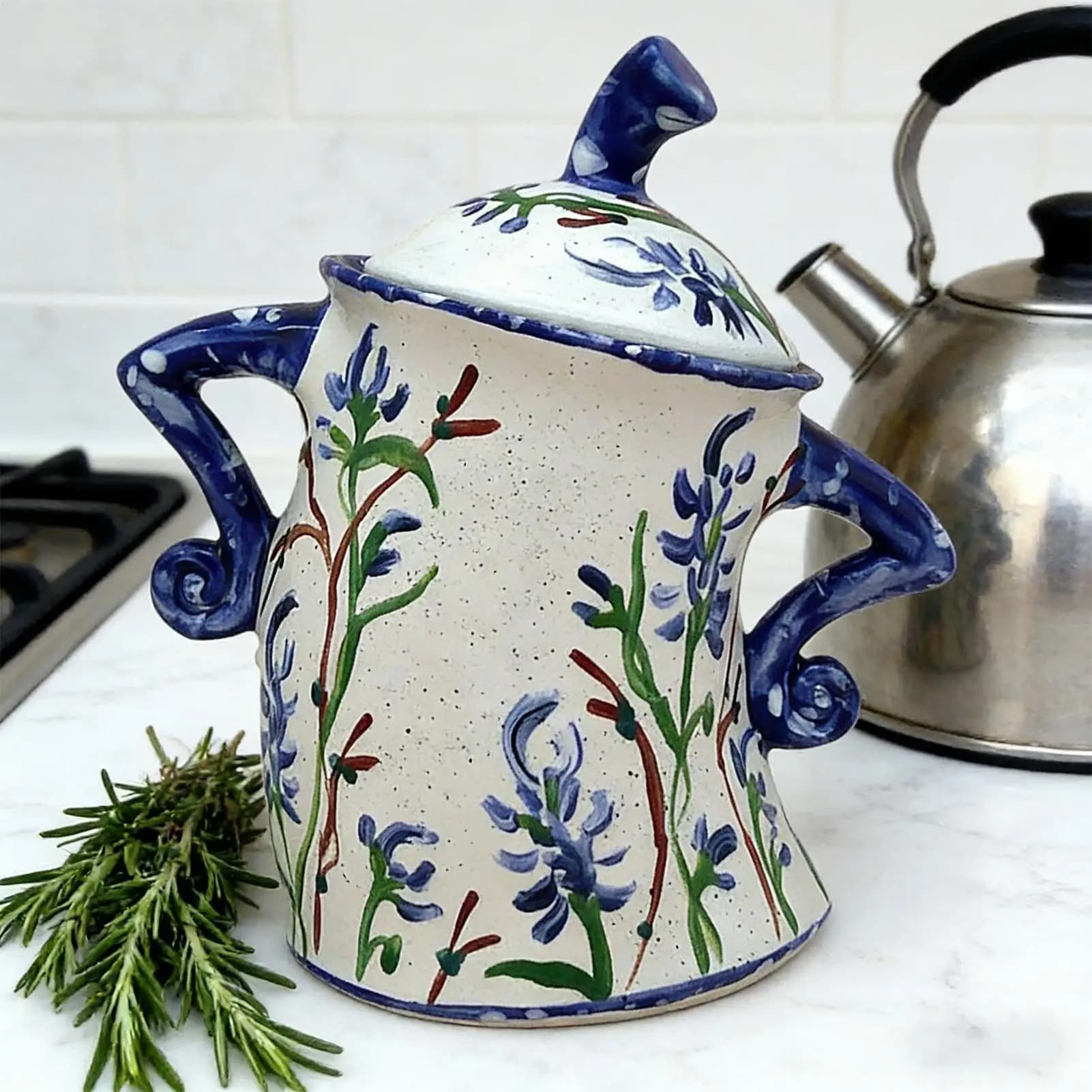 Resin Storage Jar with Hands on Hips Design