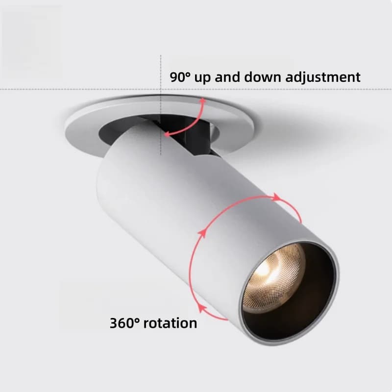 led lights stretch spotlights embedded small aperture full spectrum eye protection telescopic elephant nose lights