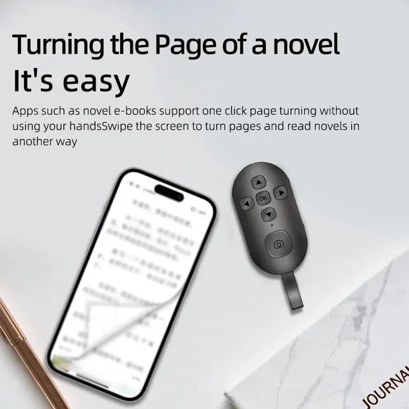 Bluetooth Remote Camera Video Controller Universal Remote Control For Tiktok Movie Page Turning For iPhone Android Mobile Phone