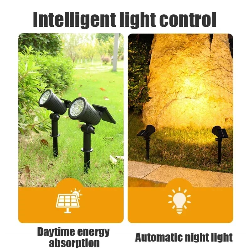 9/4 LED Solar LED Light Spotlights Outdoor IP65 Waterproof Lights Brightness Adjustable for Garden Backyard Driveway Patio Decor