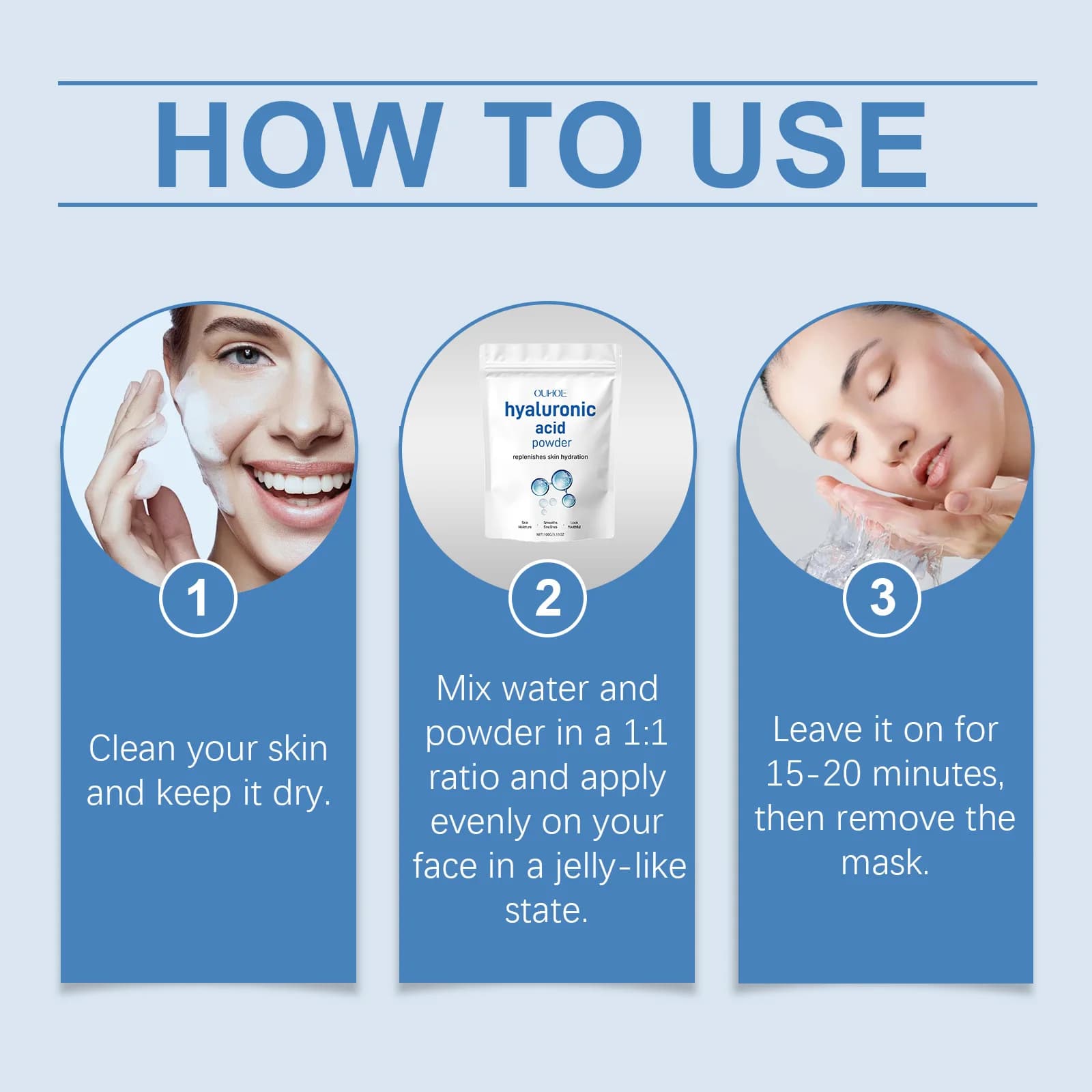 Hyaluronic Acid Powder Face Mask