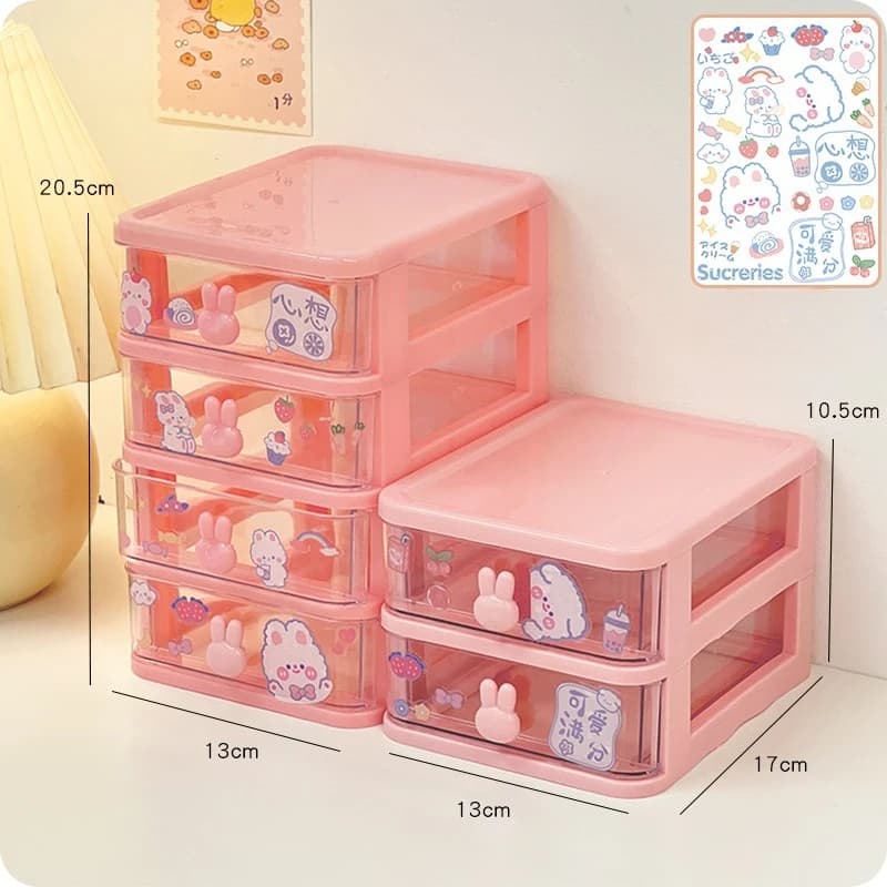Desktop Storage Box Organizer with Drawers