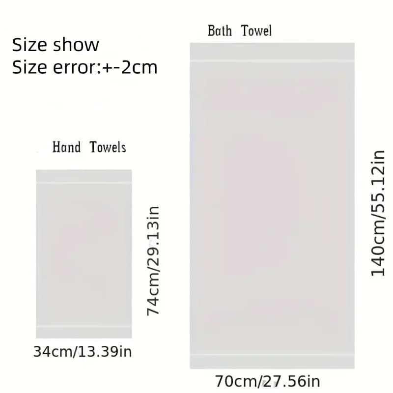Bamboo Fiber Bath Towel Set Thick Absorbent