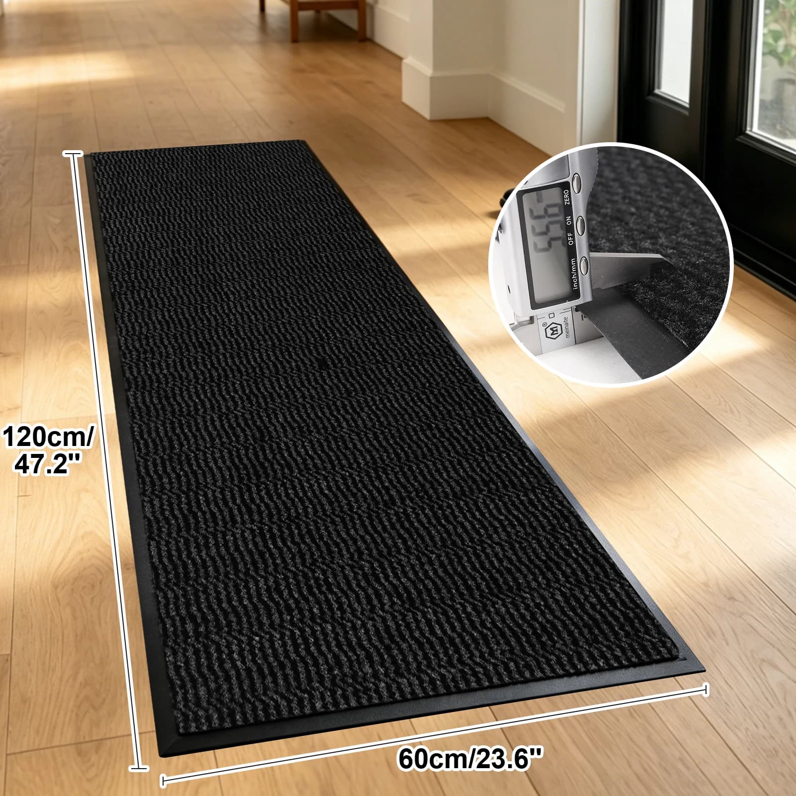 Hallway Runner Rug with Non-Slip Rubber Backing