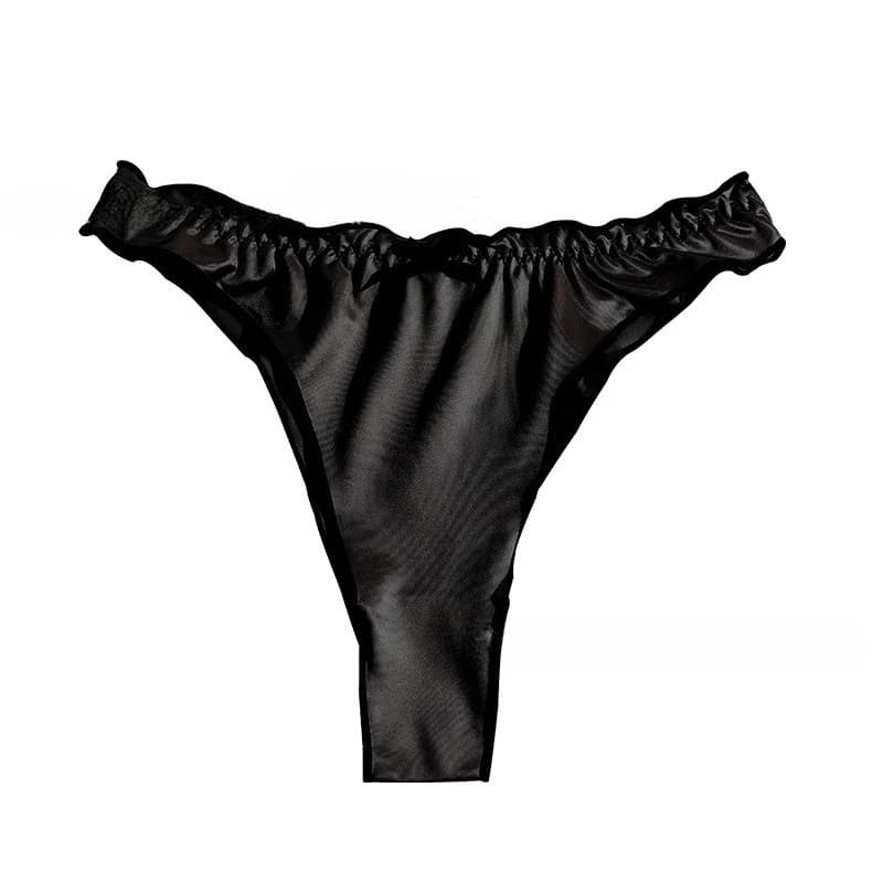 Women's Low-Rise Ruffled Thong Briefs