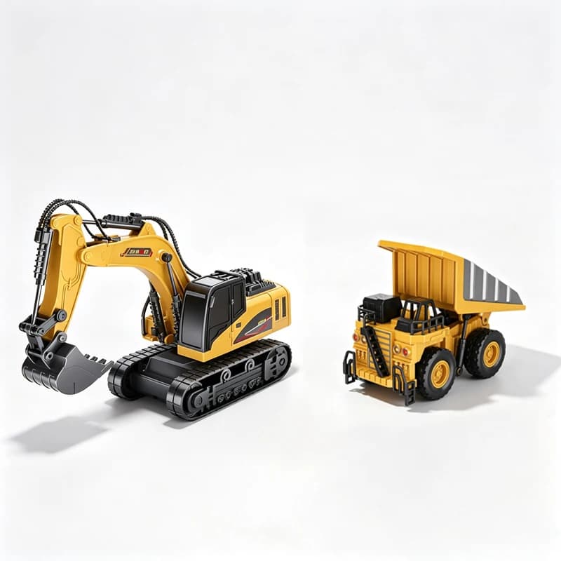 Remote Control Construction Vehicle Toy Set