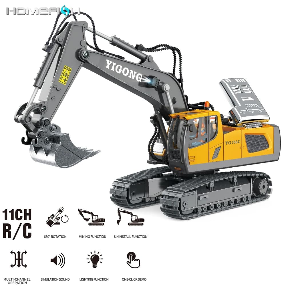Remote Control Excavator Dump Truck Bulldozer Toy