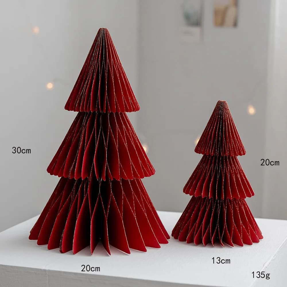 Christmas Paper Tree Ornament Desktop Decor New Year Home Ins Decor home office home decor accessories outdoor