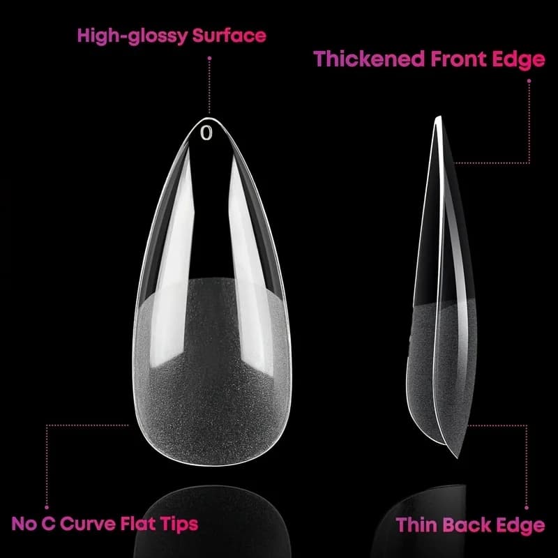 Almond Soft Gel Nail Tips Variety Pack