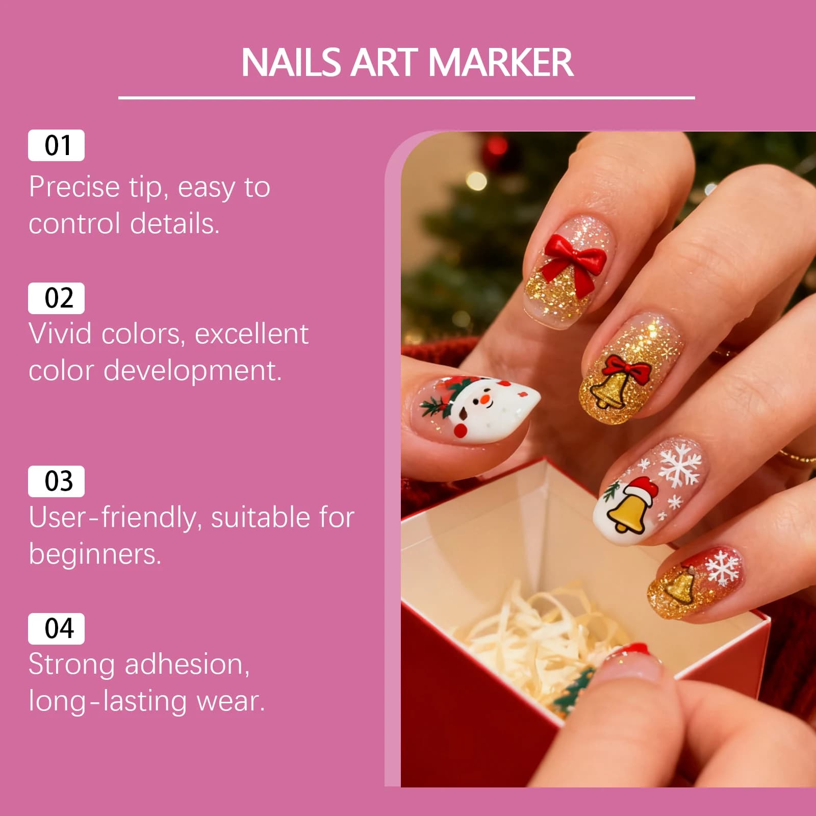 Nail Art Pen DIY Painting Fine Tip Long Lasting Color Smooth Drawing Water Based Waterproof Quick Dry Professional Beginner