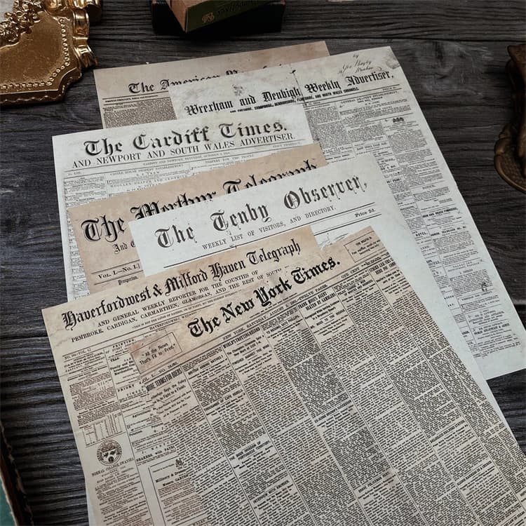 Vintage Newspaper Print Paper Pack