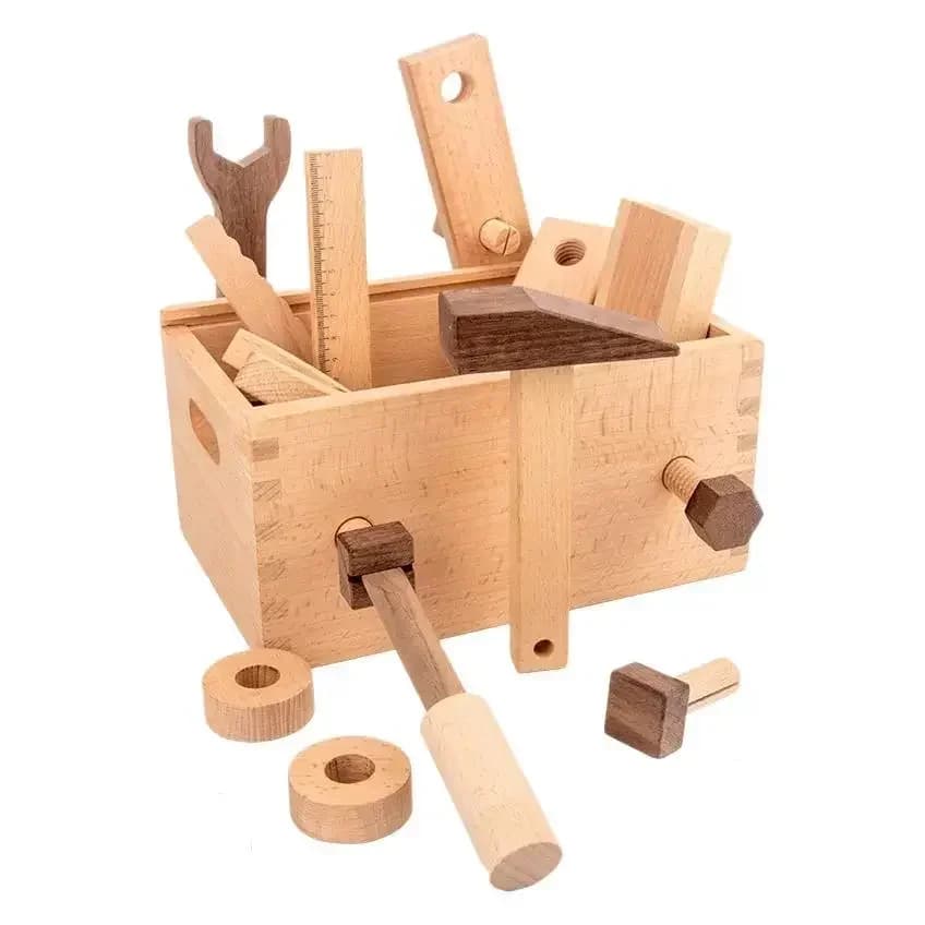 Wooden Kids Tool Set with Storage Box