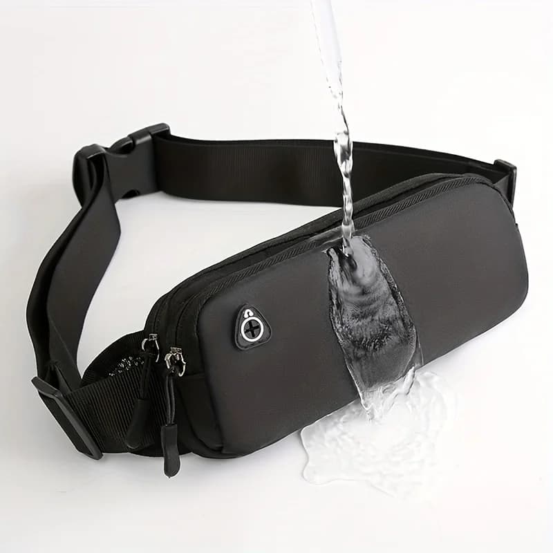 Sports Waist Pack for Men, Running Gear Phone Pouch,Mini Cycling Waterproof Crossbody Chest Bag, Double-Layer Storage Waist Bag