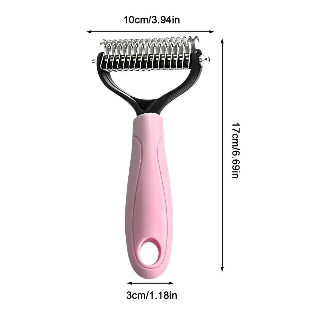 Double Sided Dog Undercoat Rake Brush