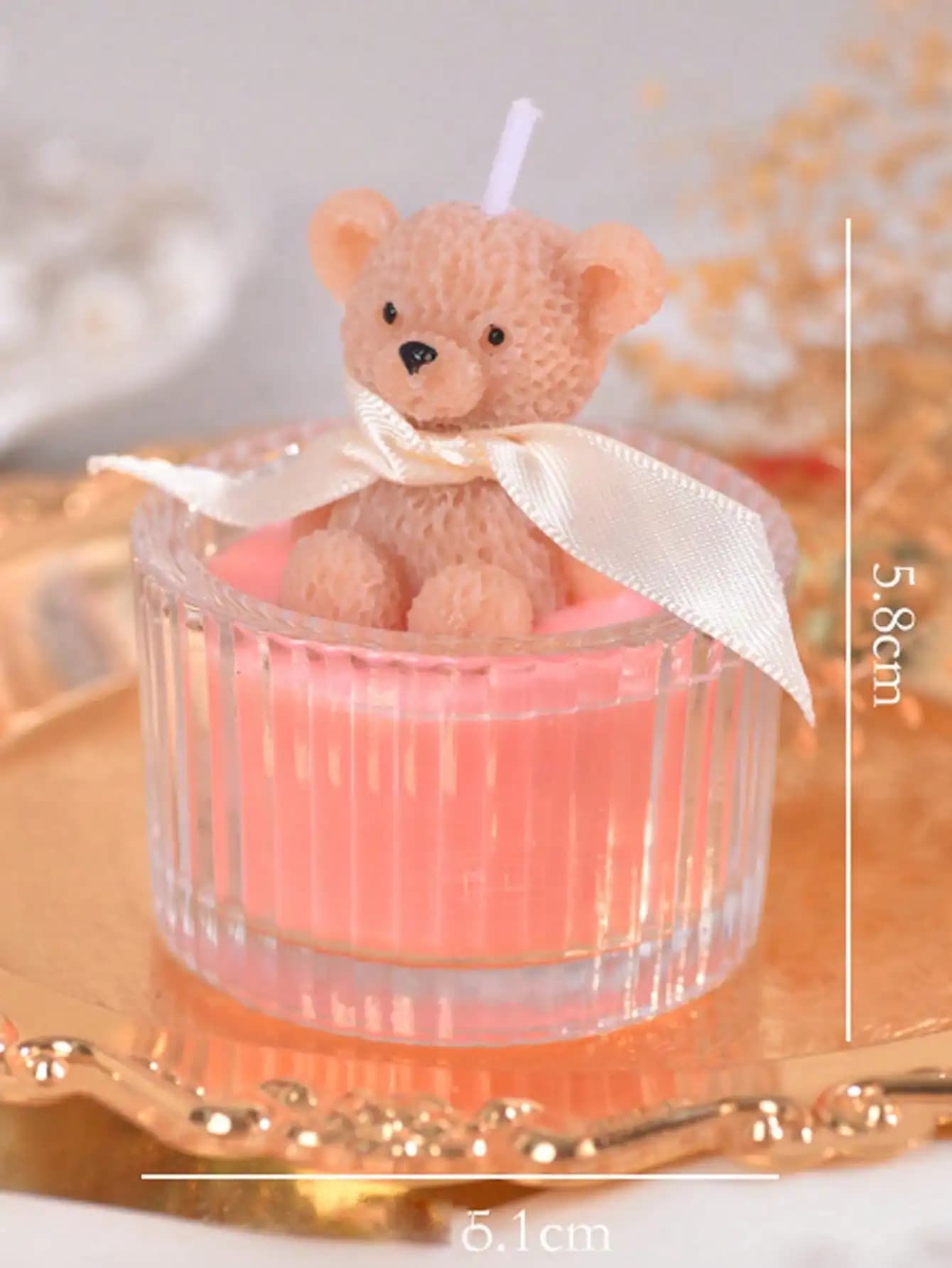 Valentine's Day Gift - Glass Bear Scented Candle, It Is Both Novel and Practical, and Can Also Create a Romantic Atmosphere.