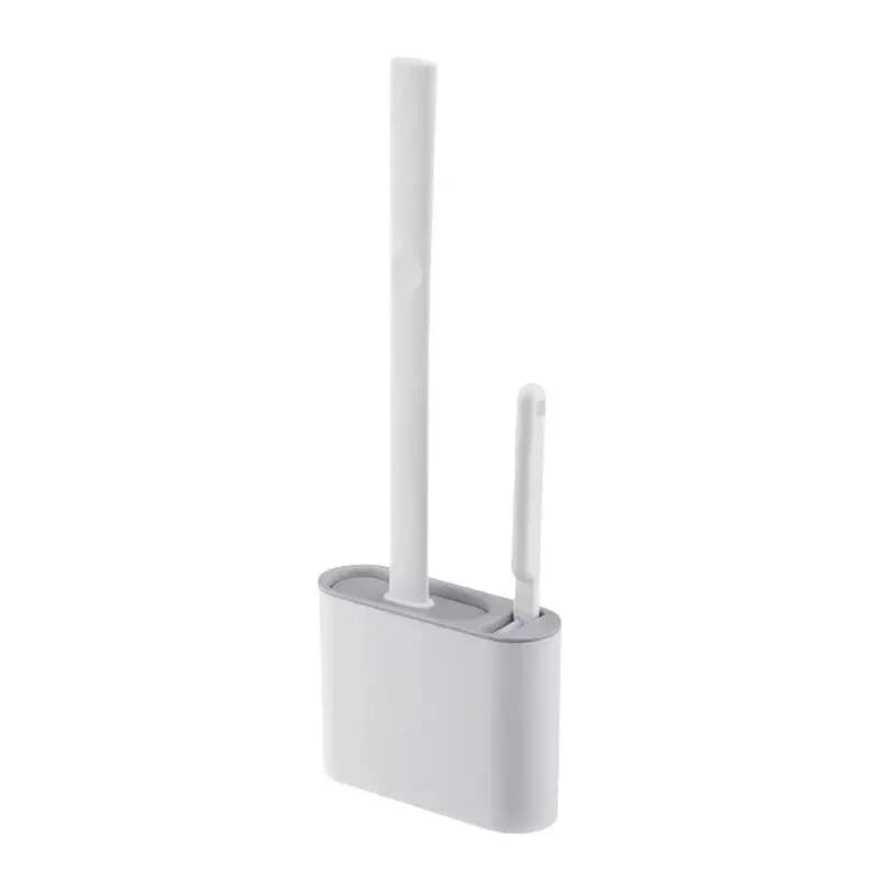 Silicone Toilet Brush with Wall-Mount Holder