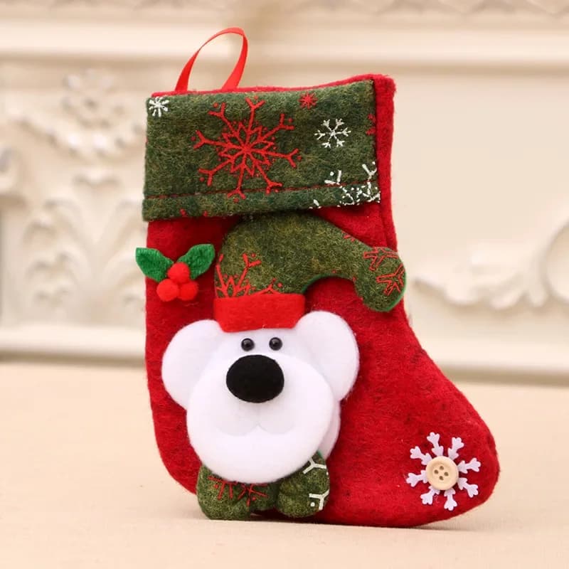Santa Claus Christmas Stockings Plush Toys 12-Pack