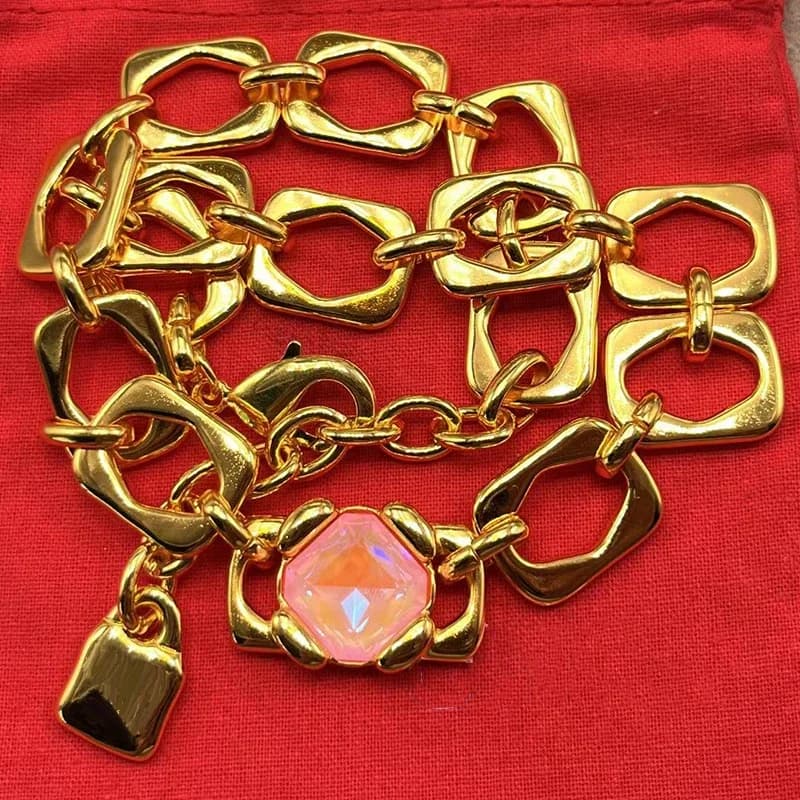 Crystal Pendant Necklace and Bracelet Set