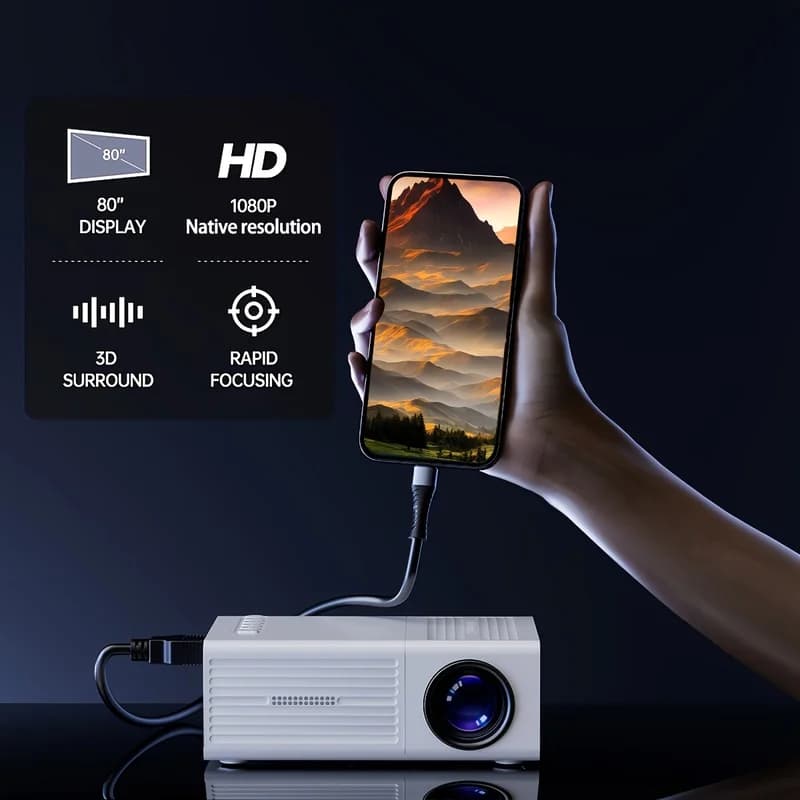 Portable 1080P Video Projector