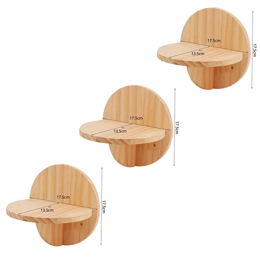 Wall Mounted Cat Tree with Floating Shelves