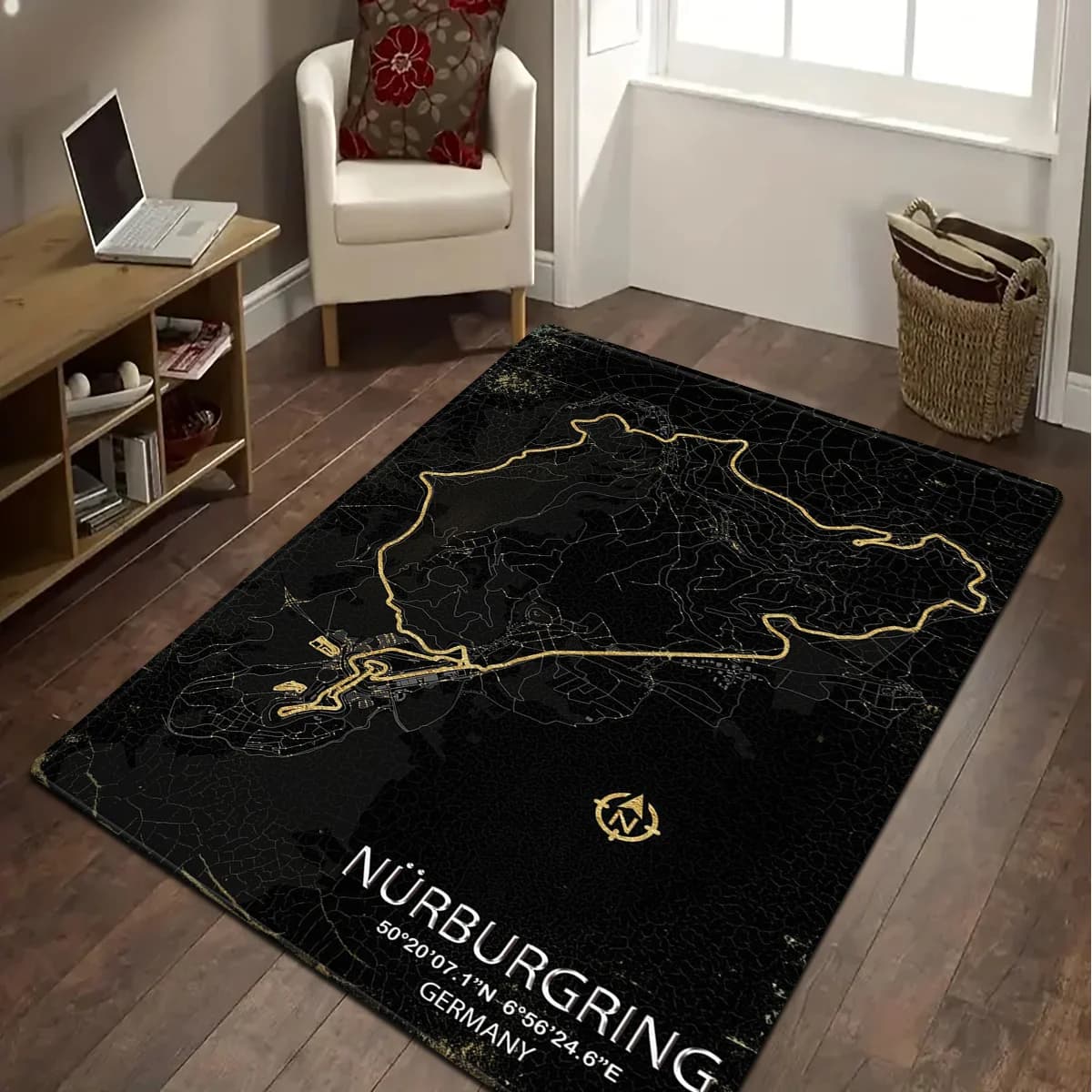 Nurburgring Race Track Area Rug