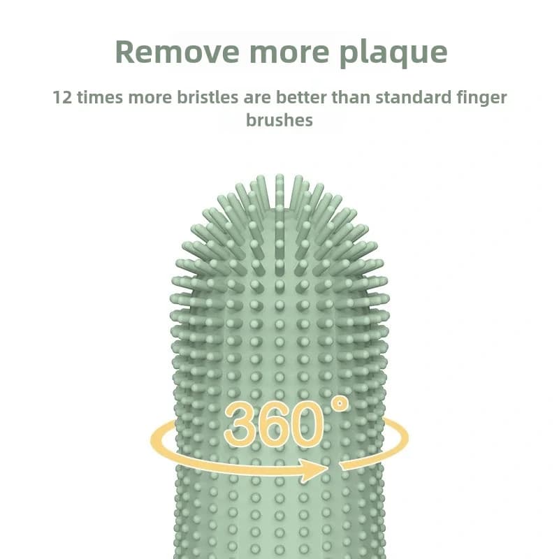 360-Degree Silicone Finger Toothbrush for Dogs & Cats