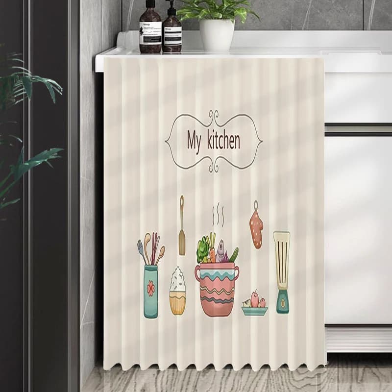 Self-Adhesive Kitchen Cabinet Half Curtain