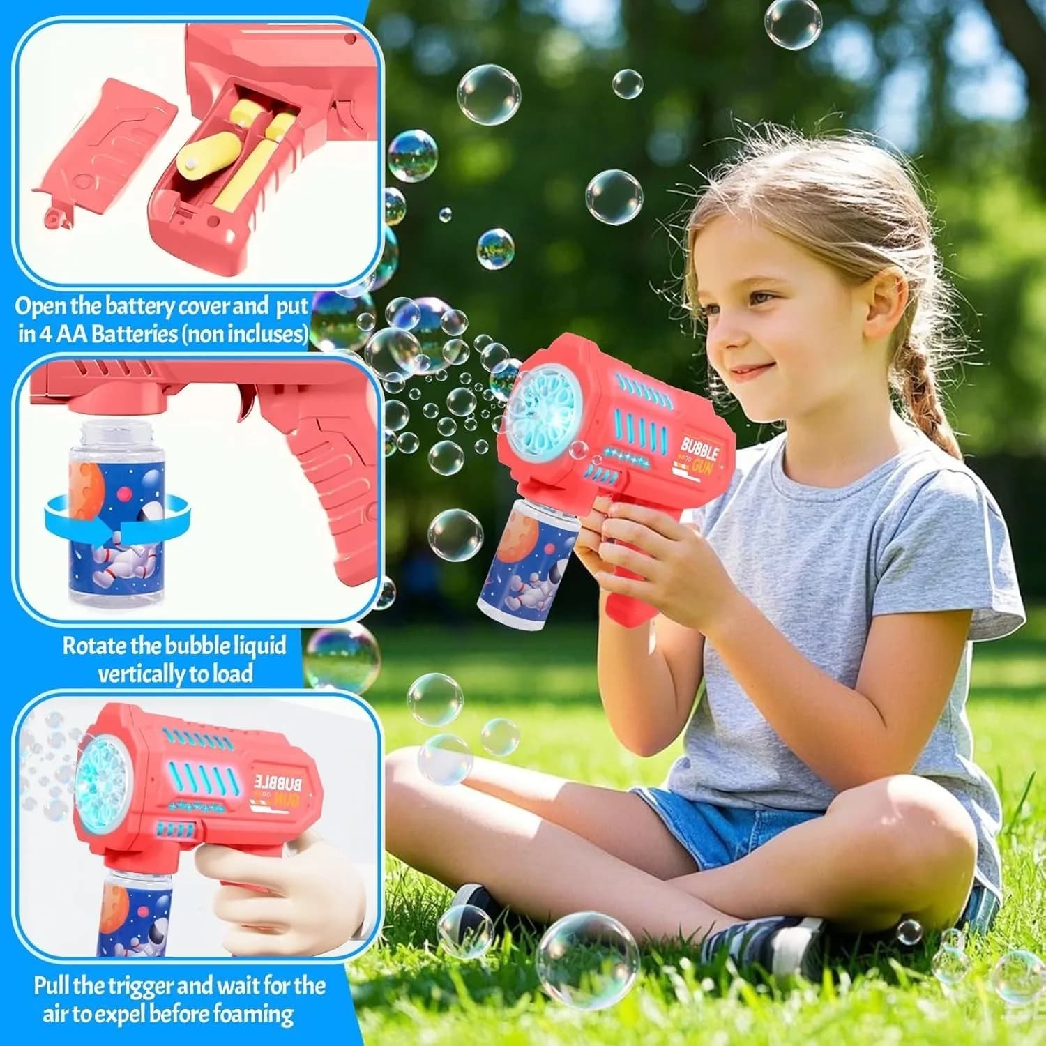 Automatic Bubble Gun for Kids