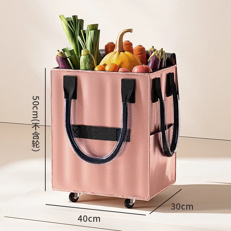 Rolling Grocery Tote Bag with Wheels