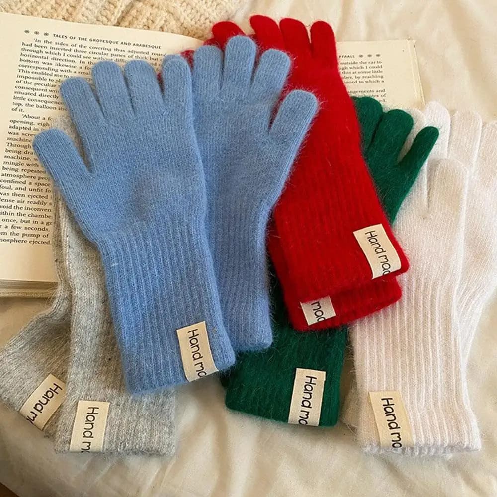 Women's Winter Wool Knit Gloves