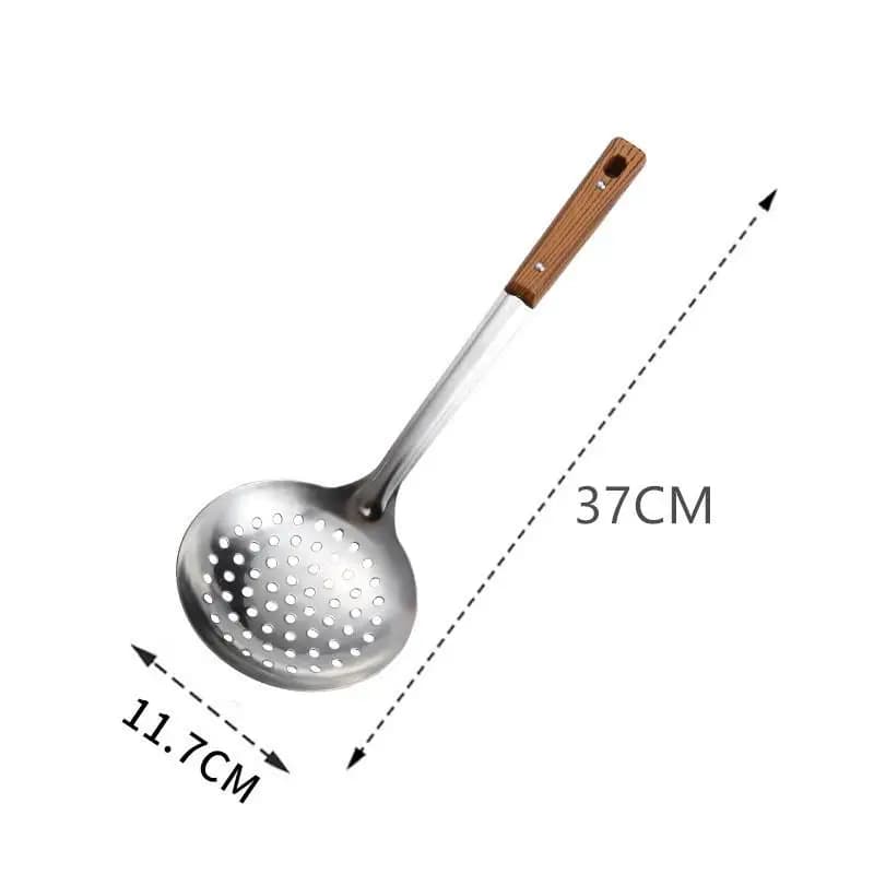 Stainless Steel Wok Spatula with Wooden Handle