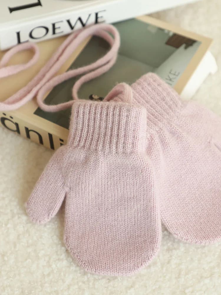 Baby Cashmere Knitted Mittens for Toddlers