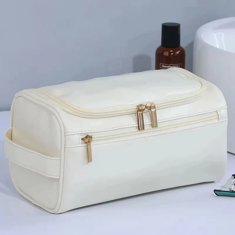 Toiletry Bag for Men, Hanging Travel Shaving Dopp Kit, Water-resistant Toiletries Organizer Bags, PU Leather Cosmetic Bags