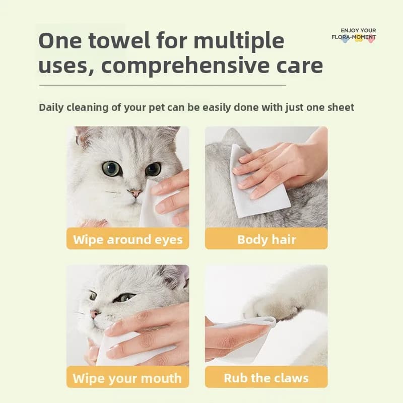 Hypoallergenic Pet Wet Wipes for Dogs and Cats