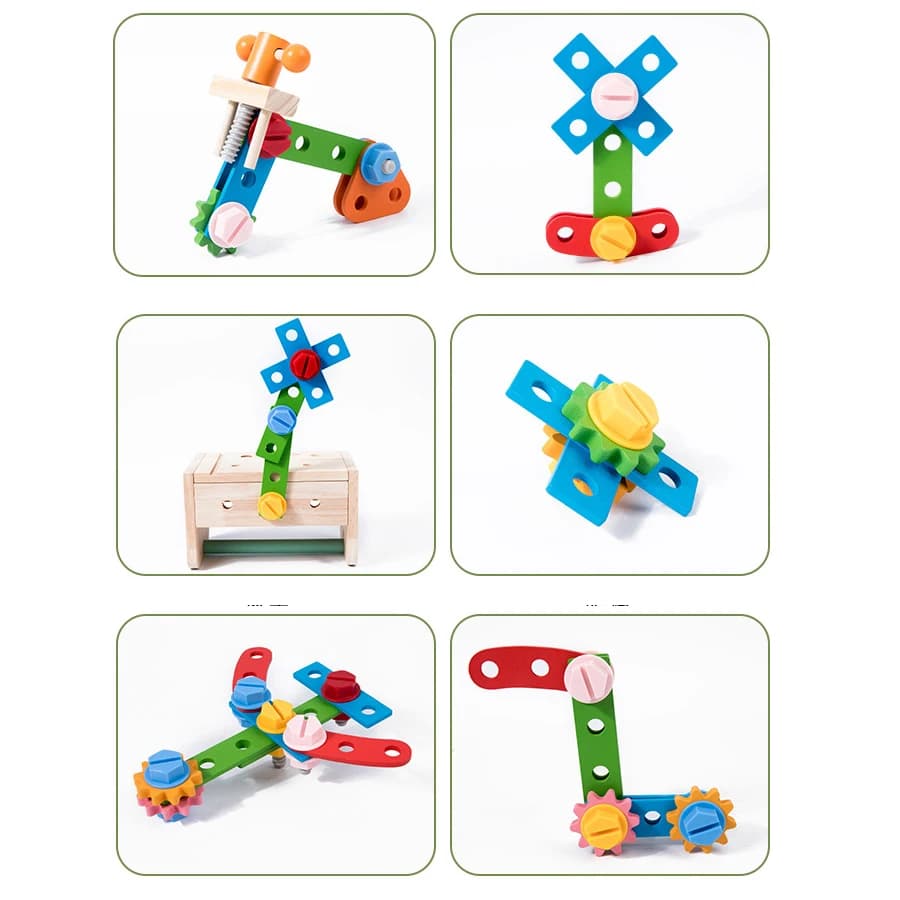 Wooden Kids Tool Bench Workbench Set