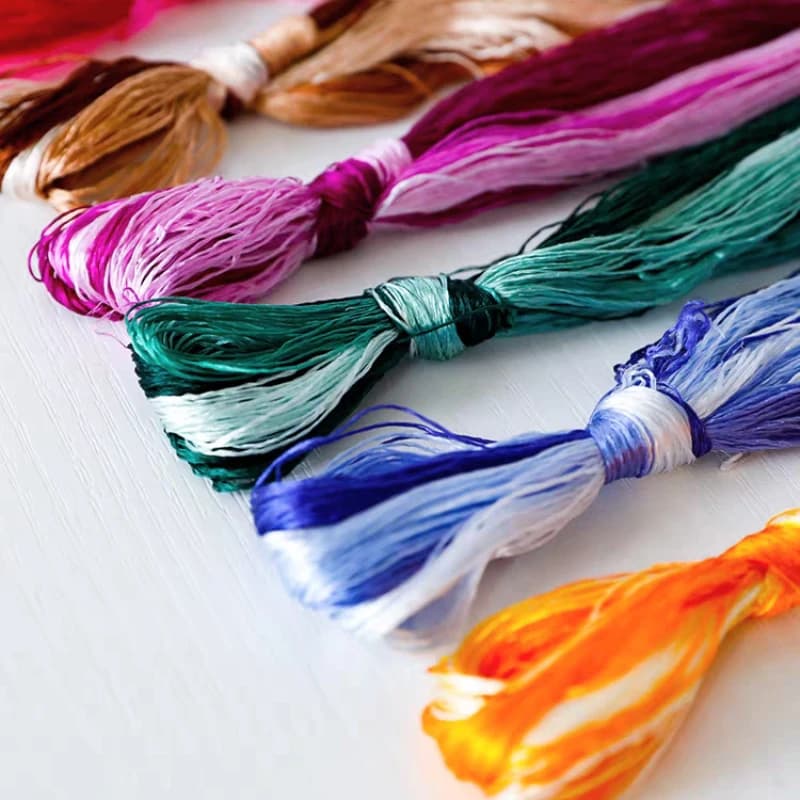 Embroidery Floss Silk Thread Set, 20m Skeins