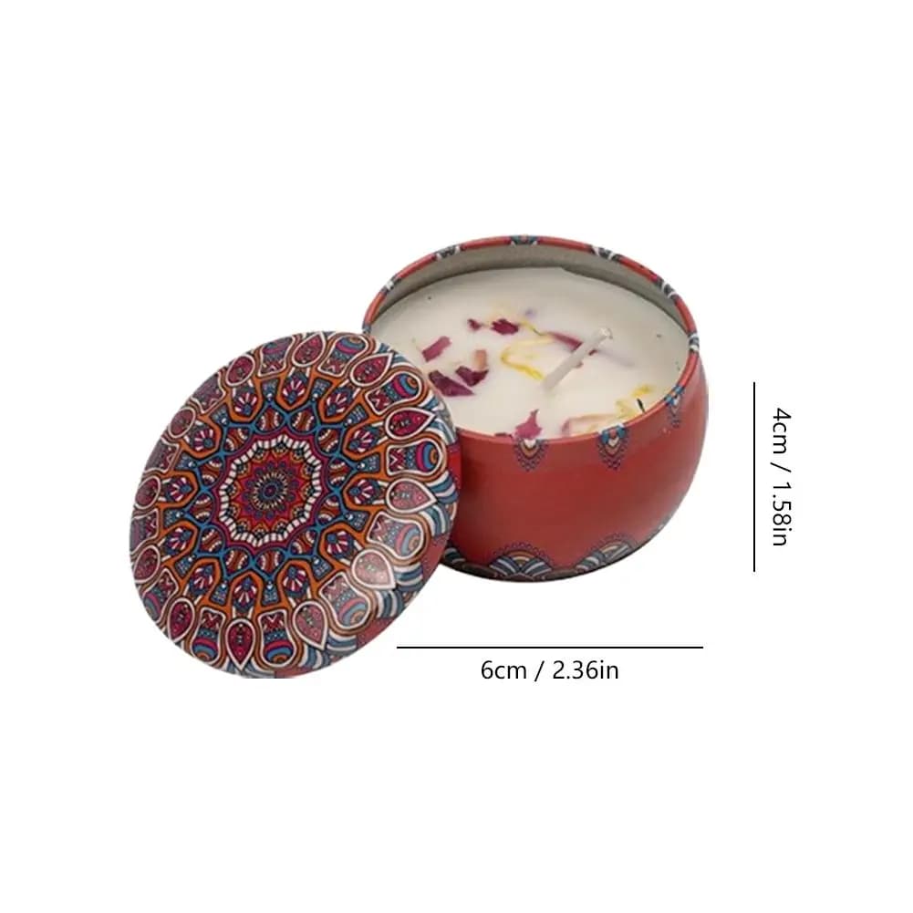 Soy Wax Scented Candle with Dried Flowers