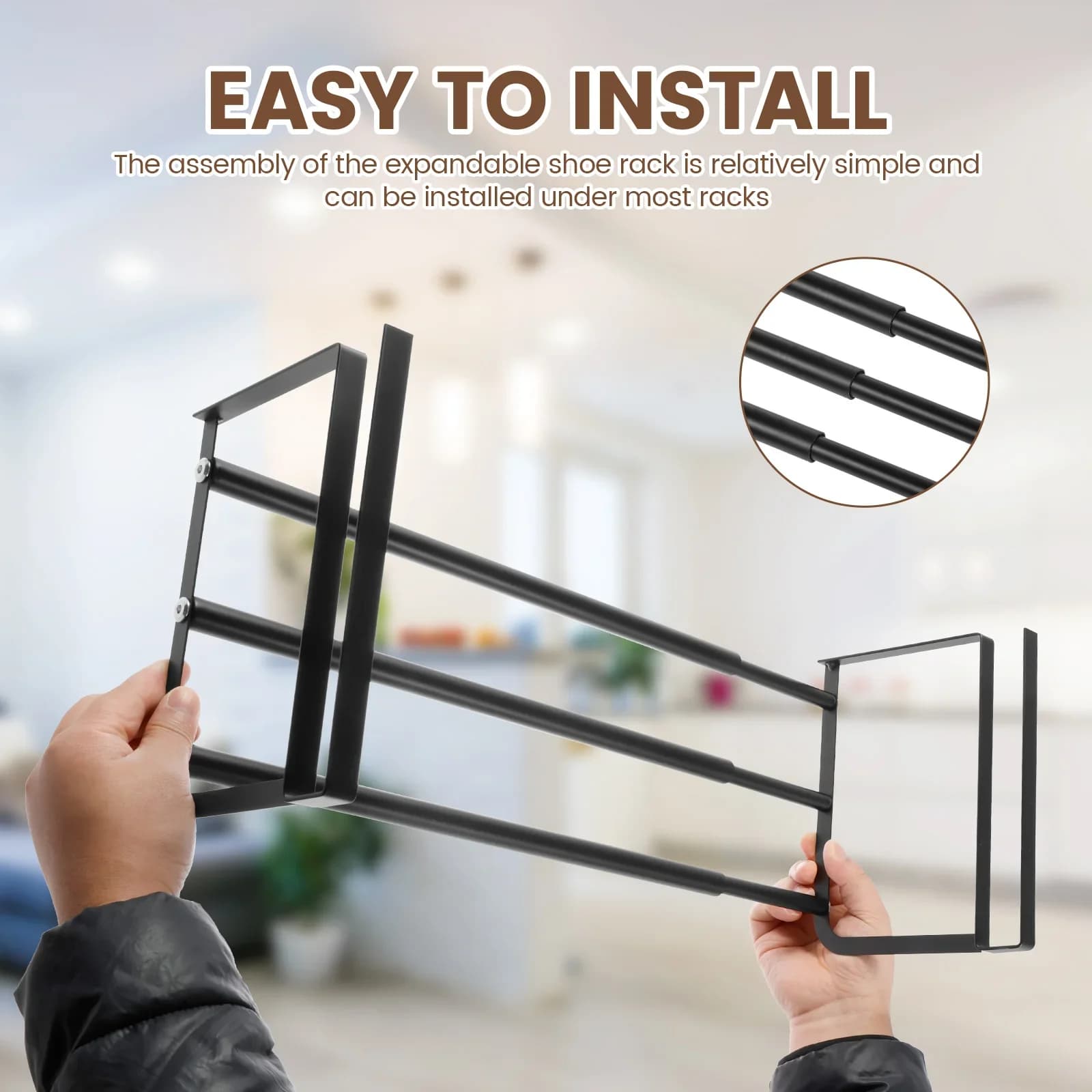 Retractable Under-Cabinet Shoe Rack