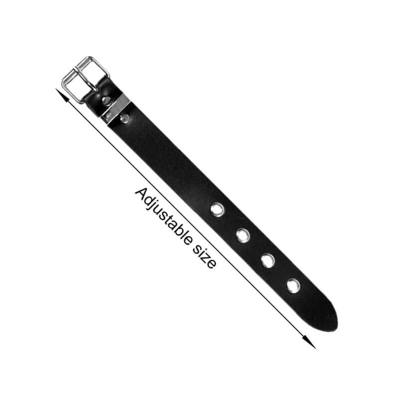 Punk Leather Bracelet with Metal Buckle