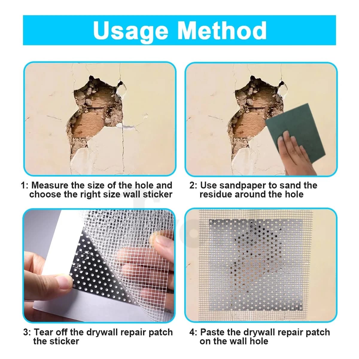Drywall Repair Patch Kit 3 Piece