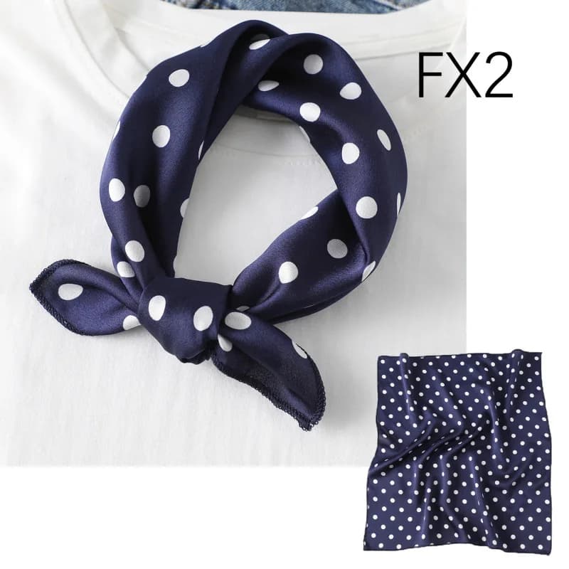 Women's Square Silk Retro Head Scarf