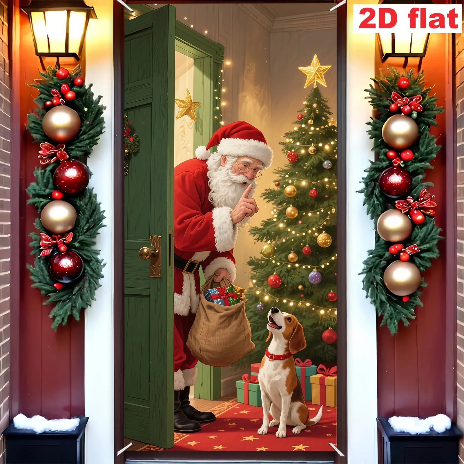 Christmas Festive Entrance Decorative Banner