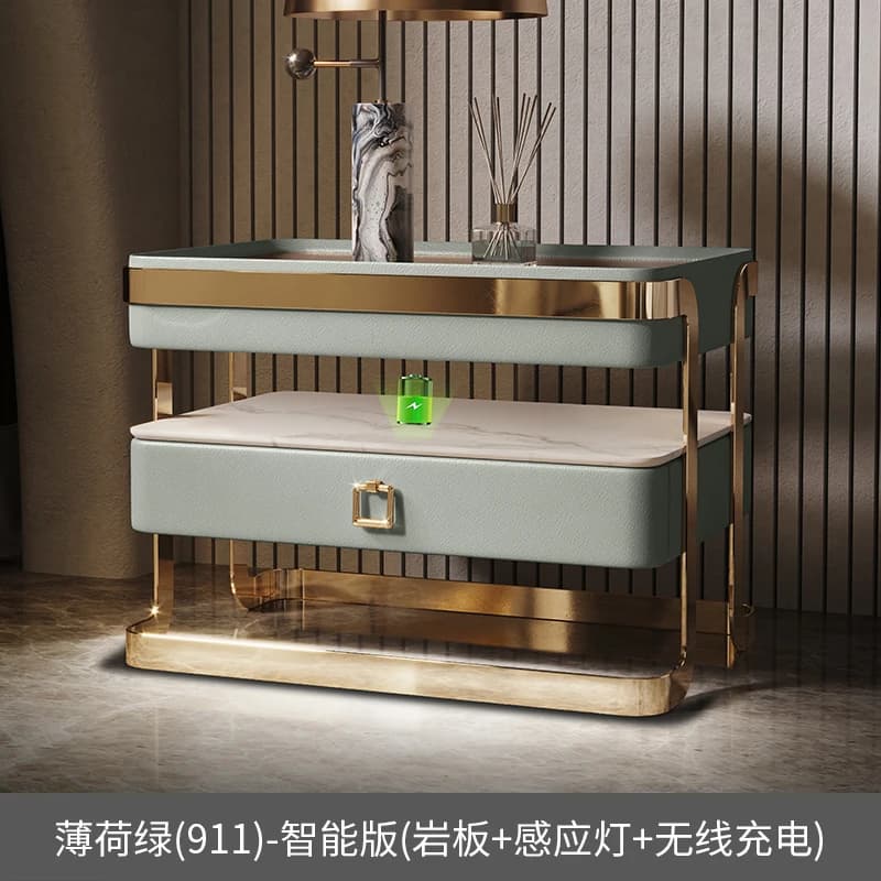 Aesthetic Simple Nightstand Modern Bedside Nordic Storage Nightstand Floor Luxury Mesita De Noche Dormitorio Home Furniture