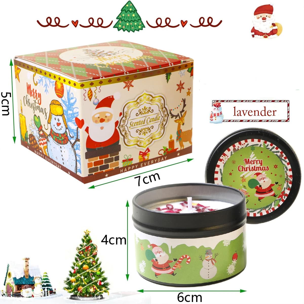 Christmas Scented Soy Wax Candle Set