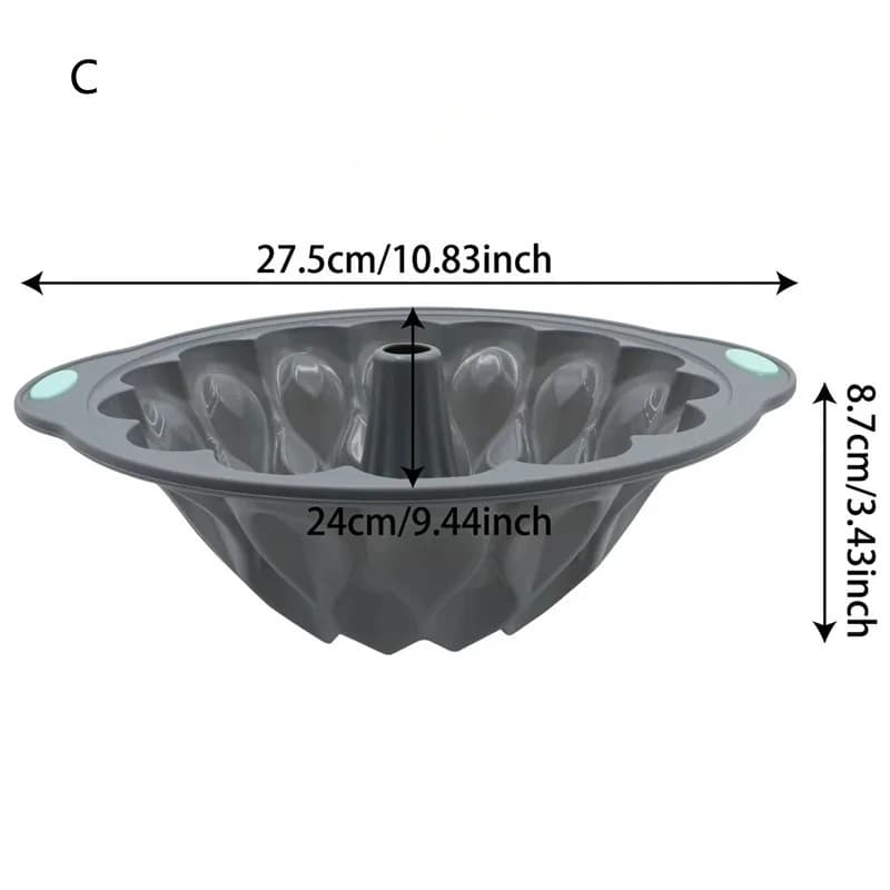Silicone Bakeware Set with Assorted Cake Molds